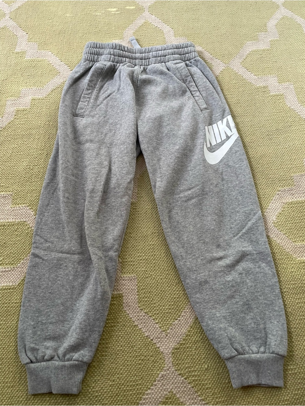 Nike Gray Jogger Sweatpants with White Logo